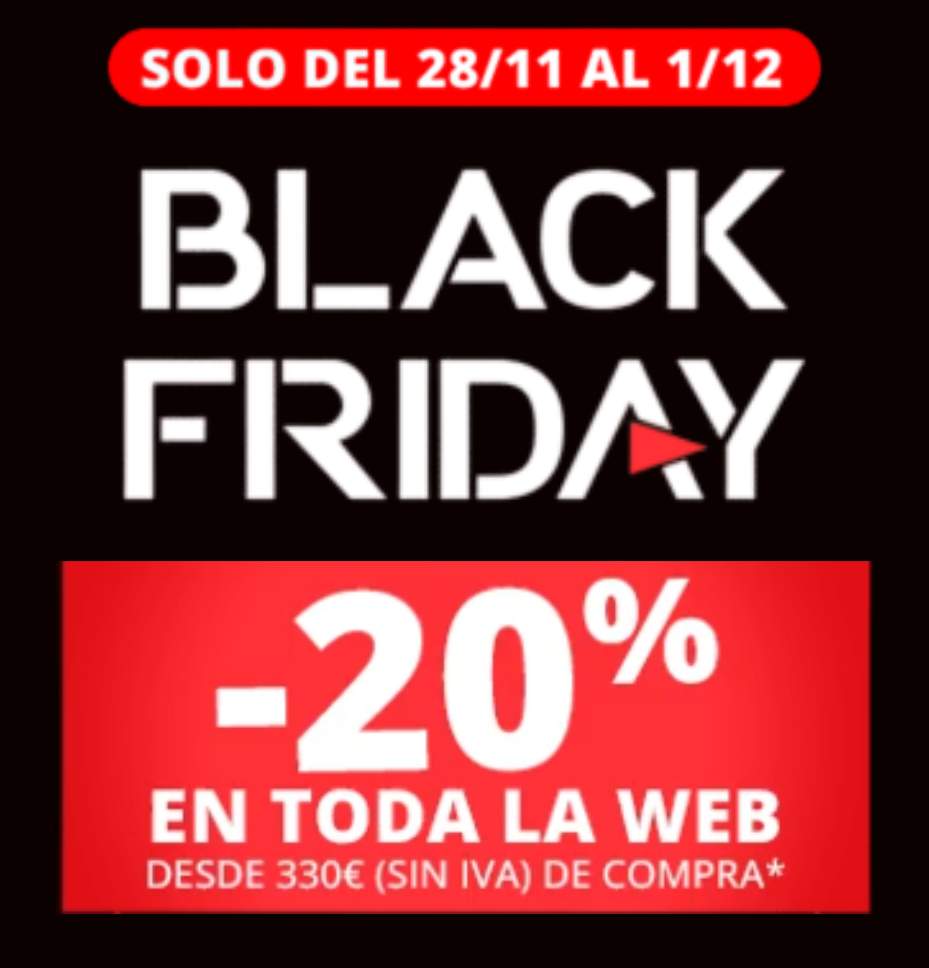 BLACK FRIDAY -20% en TODA LA WEB* indique el código BLACK25