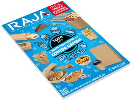 Portada catálogo embalajes alimentarios para take away y comida rápida
