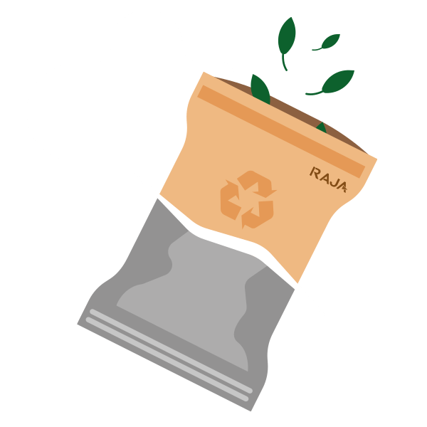 los embalajes de fuerte impacto medio ambiental o no reciclables, por alternativas más ecoresponsables.