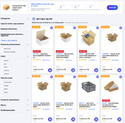 buscador de cajas