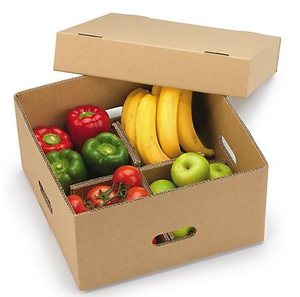 Caja para el envío de frutas y verduras
