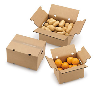 Caja de cartón para envíos de fruta o verdura