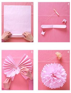 Paso a paso pompones de papel de seda
