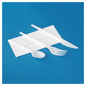 Cubiertos de plástico blanco - Rajapack