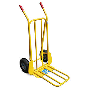 Carretilla plegable profesional de doble pala amarilla Rajapack