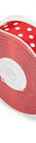 cinta roja y blanca a topos