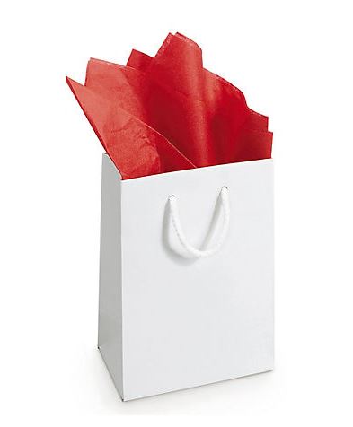 Papel de seda rojo, embalaje para San Valentín