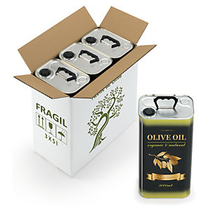 Cajas reforzadas de cartón para el envío de aceite