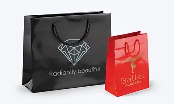 Bolsas de papel charol personalizadas para San Valentín