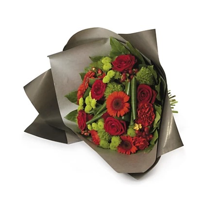 Papel kraft dúo para la presentación de ramos de flores en San Valentín