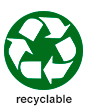 Etiqueta de producto reciclable