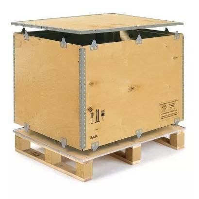 Caja-palet de madera contrachapada