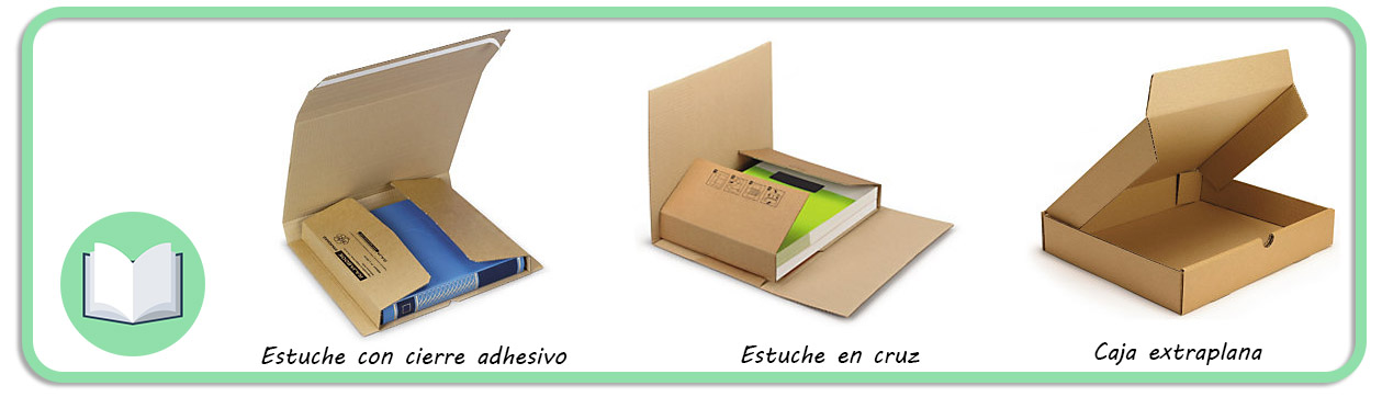 Estuches postales y cajas extraplanas para enviar libros