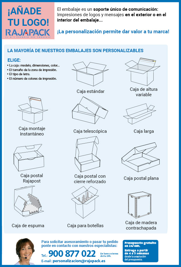 Personalizar cajas de cartón Rajapack