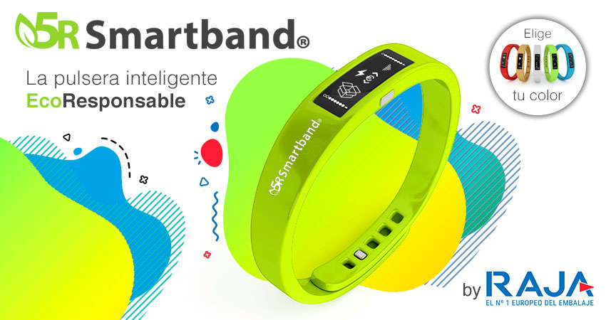 RAJA® lanza 5R Smartband®, la pulsera inteligente EcoResponsable