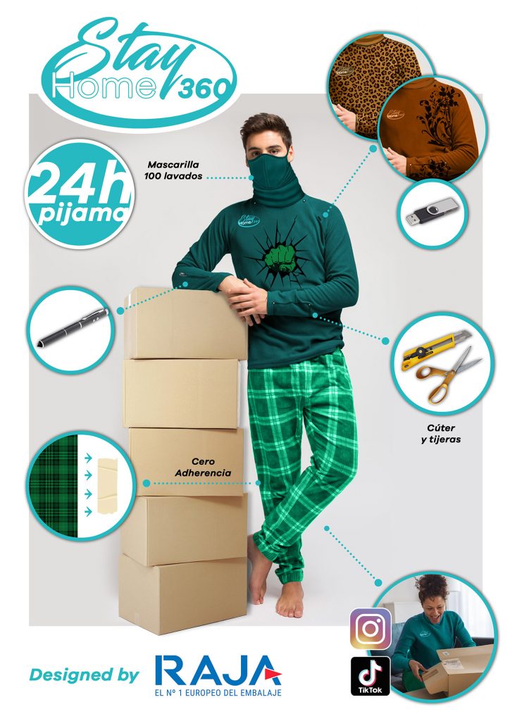 Pijama StayHome 360, lo último de Embalajes RAJA