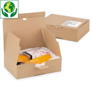 Caja postal de montaje instantáneo, embalaje para la logística 4.0