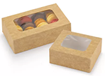 Caja de pastelería en cartón con ventana