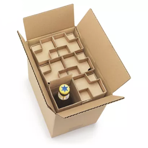 Caja para el envío de botellas de 33cl, caja de cartón para alimentos