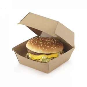 Caja para hamburguesa en cartoncillo kraft