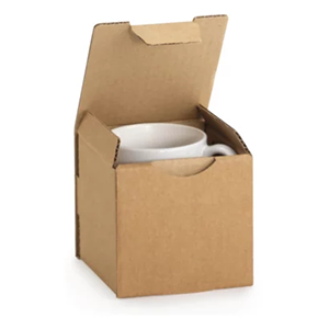 Caja de cartón para uso postal: envío de tazas