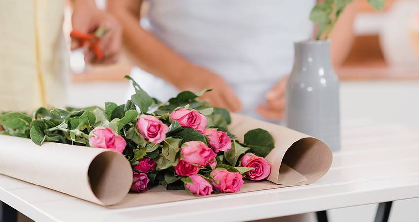 Caja de regalo para flores, embalaje para arreglos florales