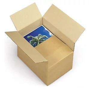 Caja de cartón de altura variable y montaje instantáneo de canal simple